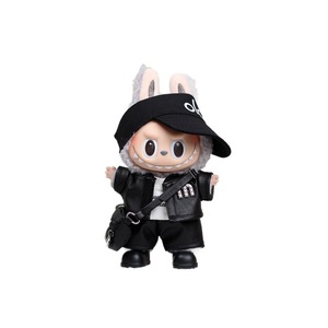 Labubu <b>Doll</b> Clothes 5-Piece Set Black Leather Jacket With Hat And Pants For Plush Toy Accessories - Product Image 4
