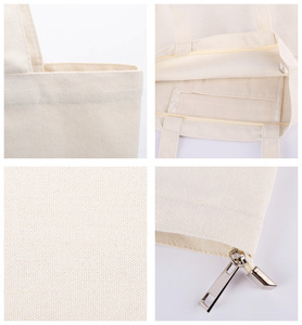 Bolso de compras de algodón de lona con cinturón de hombro largo - Product Image 6