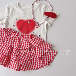 <span class=keywords><strong>Gonna</strong></span> a balze a quadri <span class=keywords><strong>rossa</strong></span> per bambina, collezione Estate 2026 - Product Image 4