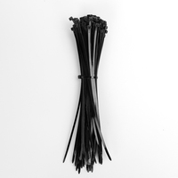 Stock d'usine noir et blanc pa66 attache de câble en nylon autobloquante attaches zippées en plastique