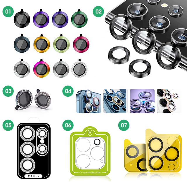 For 3D 9H Hardness Transparent Camera Lens Protector with Ultra-Thin Full Coverage for Mobile Phone