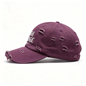 Distressed Washed Dad Hat Ash Ridge Embroidery <b>Letter</b> Vintage Destroyed Baseball Cap Unisex Adjustable Cotton Canvas Streetwear - Product Image 6