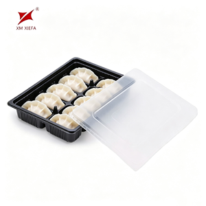 กล่องบรรจุภัณฑ์อาหารแบบใช้แล้วทิ้ง PP กันลื่น พร้อมฝาปิด สำหรับเกี๊ยวแช่แข็ง แบบขายส่ง ถาดพลาสติกแบบกำหนดเองได้ รุ่น XF-0672 - Product Image 1