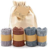 Chaussettes décontractées pour hommes de qualité supérieure en chanvre et coton biologique absorbant la sueur et antibactérien pour la saison d'automne