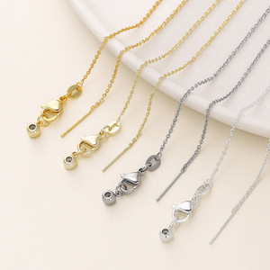 โซ่ทอง 18k ชุบทองแบบปรับได้ รูปแบบ O-Chain สำหรับทำเครื่องประดับ ขนาด 49 ซม. วัสดุทองแดง กระบวนการชุบแบบเคลือบ ขายส่งอุปกรณ์เสริม - Product Image 1