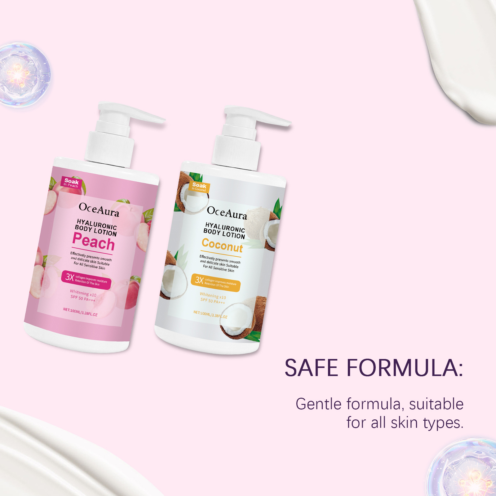 OCEAURA Peach Coconut Body Lotion 100ml