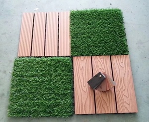 Hiện đại thân thiện với môi tự làm gạch đương đại hạt gỗ WPC <span class=keywords><strong>decking</strong></span> với dày chống trượt chải tếch không thấm nước cho sử dụng ngoài trời - Product Image 4