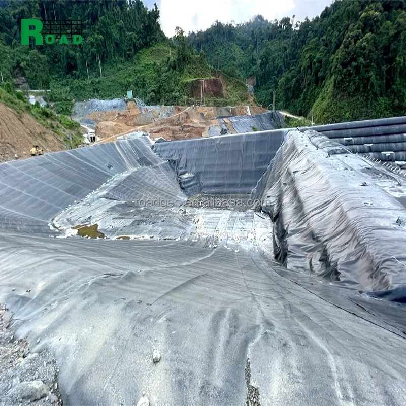 Road 0.7mm Fish Pond Geomembrane HDPE Virginal Raw Material Low Price Pond Liner Dam Liner