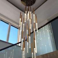 Lustre moderne de luxe PM en cristal à bulles, lampe suspendue pour appartement loft, escalier rotatif, villa, duplex