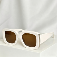 Lunettes de soleil vintage rétro unisexes de haute qualité, légères, multi-usages, forme carrée, verres dégradés, monture intégrale, protection UV, en acétate