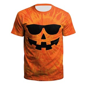 <b>Halloween</b> Pumpkin <b>T</b>-<b>Shirt</b> Unisex Short Sleeve Digital Printing Crew Neck Polyester <b>Adult</b> Promotional Wear - Product Image 3