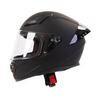 Casque de moto intégral à visière double intelligente blanc et noir de conception originale résistant aux chocs pour casque de moto