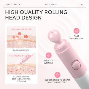 Laikou Japan Sakura Niacinamide Crema Contorno Occhi Elettronica con Rullo Riduce l'Aspetto di Invecchiamento, Occhiaie e Macchie Cura degli Occhi - Product Image 6