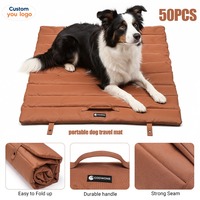 Haustier-Reisematte Leicht zu Reinigen Hundebett Weich Bequem Braun Rutschfest Waschbar Tragbare Hunde-Reisematte Anpassbare Faltbare Matte