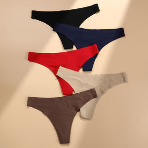 Culotte menstruelle sexy taille basse en nylon anti-fuite à quatre couches, avec logo personnalisé et techniques de teinture unie à la taille, pour femmes - Product Image 6