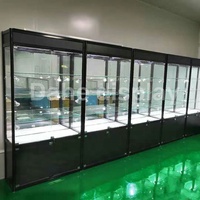 Vitrine murale avec lumière LED Vitrine en verre Offre Spéciale Vitrine de magasin de fumée Vitrine avec porte en verre