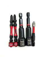 Jeu de 25 embouts de tournevis magnétiques en acier S2, embouts pour visseuse à chocs, embouts hexagonaux de 1/4, adaptateur de douille, kit d'outils