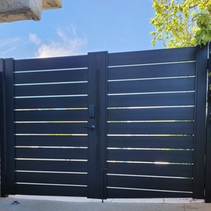 Cancello Principale Moderno in Alluminio Forgiato Verniciato a Polvere di Alta Qualità, 6 Piedi, con Recinzione a Battente per Casa, Giardino, Fattoria - Product Image 2