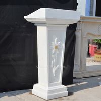 Precio de fábrica Iglesia Católica Decoración religiosa Tallada a mano Altar de mármol blanco y mesa de púlpito