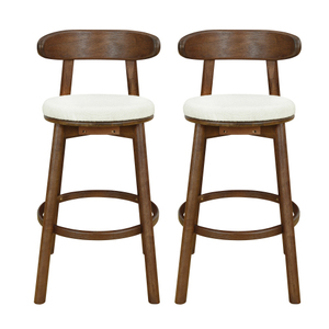Modern <b>Adjustable</b> Round Cushion <b>Bar</b> <b>Stools</b> with Iron Base for Home <b>Bar</b> & Commercial Use - Product Image 1