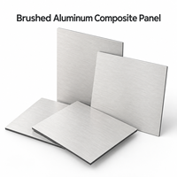 Panneau composite en aluminium brossé 3 mm 1220x2440 mm en or pour revêtement de cloison de bureau
