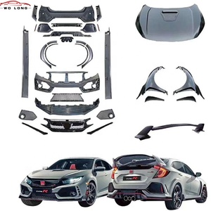 Kit de carrocería de alta calidad directo de fábrica, parachoques delantero, parachoques trasero, faldones laterales, alerón y parrilla para Honda <span class=keywords><strong>CIVIC</strong></span> <span class=keywords><strong>TYPER</strong></span> 2016-2022 - Product Image 1