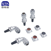 Conector Impermeable WF20 Metálico Industrial Macho Hembra, Enchufe de Aviación para Pantallas LED Exteriores, 2 3 4 5 6 7 8 9 10 12 14 15 Núcleos
