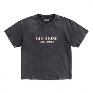 Camiseta Oversize Personalizada con Lavado Ácido para Hombre, Estilo Vintage, Algodón Pesado, Streetwear, Camiseta Lisa con Logotipo Personalizado, Camiseta con Gráficos - Product Image 1