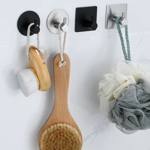 Ganchos Adhesivos de Metal para Toallas de Baño, Ganchos de <span class=keywords><strong>Pared</strong></span> Resistentes, Impermeables, de Acero Inoxidable, para Toallas y Batas - Product Image 6