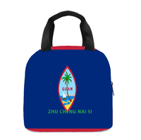 Sac à lunch isotherme avec drapeau des Barbade, parfait pour les enfants, la maternelle, l'école, le travail, les voyages, les pique-niques, facile à transporter, unisexe