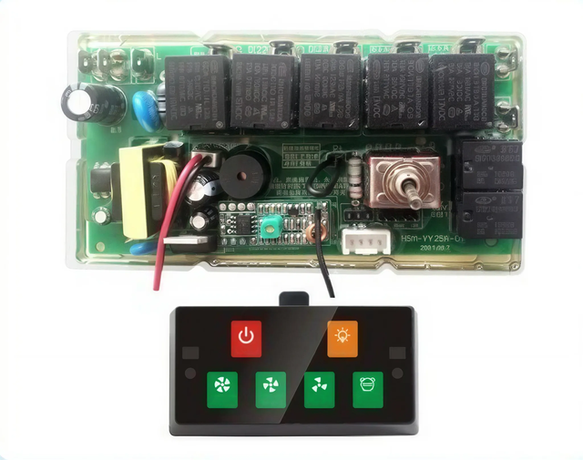 Universal Range Hood Control Board Gesture Sensor 12V/220V Auto-Detect Lift Door Motor 3-Speed LED Light Steam Parts