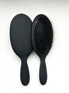 Sang Trọng Mạ Điện Vàng Bạc Lợn Lông Mái Chèo Hình Bầu Dục Tóc Nhà Sản Xuất Bàn Chải Chống Tĩnh Mở Rộng Tóc Bàn Chải Lược - Product Image 6