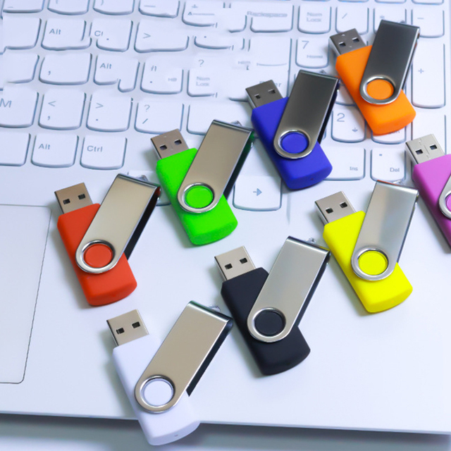 Promotional Customized Shape Logo 2.0 8GB-64GB Keychain Plastic Metal Swivel OTG Pendrive USB flash drive usb