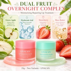 Masque de nuit pour les lèvres, hydratant, réparateur, lissant, pour les lèvres gercées et les peaux mortes, traitement de nuit, 25g, végan, OEM personnalisé - Product Image 3