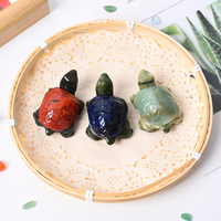Figurines de tortues en cristal, miniatures, coquillages colorés, pierres précieuses naturelles, sculpture de tortues pour souvenirs, vente en gros