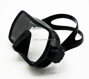 Masker selam Tempered ringan lensa tunggal, masker selam permukaan wajah penuh desain baru dengan tampilan lebar - Product Image 2