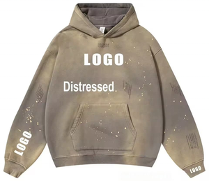 Sudadera con Capucha para Hombre, Personalizable con Logotipo, Estilo Vintage, Corte Holgado, 300 g/m², Felpa Francesa, Talla Grande, Sin Cordones, Lavado Ácido - Product Image 2