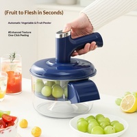 Elektrische druiven- en groenteschilmachine - RVS automatische fruit- en groenteschiller voor thuis & bubble tea shops + eierklopper