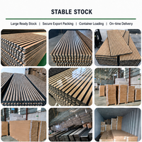 Panneaux muraux acoustiques en bois à lattes de polyester, absorption acoustique, MDF Akupanel, ignifuges, vente en gros