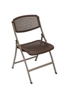 Chaise pliante moderne en plastique avec cadre en acier à pieds verticaux en maille, pour commandes en gros, idéale pour hôtels, extérieur, jardins et salles de réunion