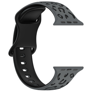 Bracelet de montre intelligente en silicone bicolore pour <span class=keywords><strong>Apple</strong></span> <span class=keywords><strong>Watch</strong></span> Design léopard sculpté au laser ultra modèle S9 - Product Image 4