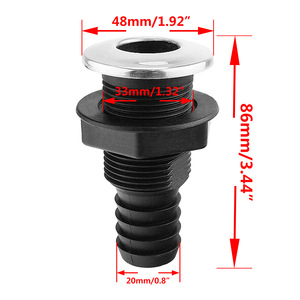 Isure Drain <b>Plug</b> 3/4 Inch Black Plastic Marine Boat Hardware <b>Replacement</b> Part - Product Image 1