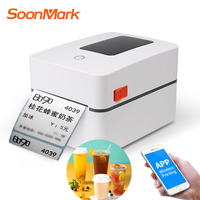 Nouveau produit Portable lait thé autocollant imprimante thermique A6 étiquette autocollant papier poubelle étiquette code-barres imprimante Machine