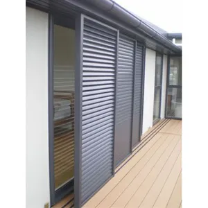 Exterior Door Aluminum Slide Door Exterior Outdoor Aluminum Sliding Metal Louver Door