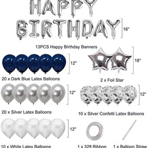Set Decorazioni per Festa a Tema Spazio, Blu Navy, Tema Galassia, Palloncini in Foil Astronauta e Pianeti, Striscione Buon Compleanno per Ragazzi e Bambini - Product Image 5
