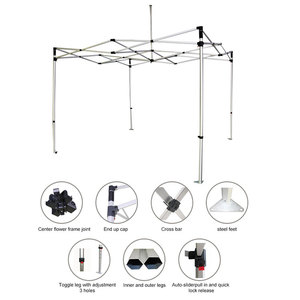 Tienda emergente para exteriores 10x10 con ventana de PVC transparente Pantalla improvisada Gazebo de yurta con pesas para uso en interiores - Product Image 3