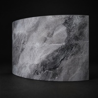 Panneau de revêtement mural en ardoise de porcelaine souple à texture marbrée flexible, feuille de carrelage légère ignifuge pour façade intérieure et extérieure