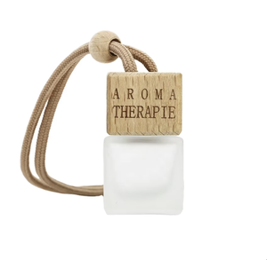 Diffuseur de voiture en verre transparent, flacon pour huiles essentielles, porte-parfum aromatique avec bouchon en bois - Product Image 6