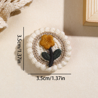 Cn 4Pcs Mini Gebreide Fruitbloem Haarclip Ronde Vorm Handgemaakte Gehaakte Haaraccessoires Voor Baby Meisjes