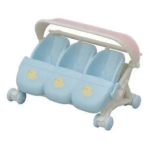 Calico creters moderno passeggino tripletto blu 2-in-1 accessorio bimba a 4 ruote con caratteristiche leggere e pieghevoli per 3 anni - Product Image 1